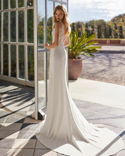 vestido de novia valory escote en v