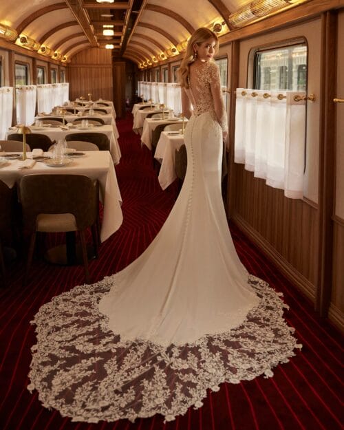 Vestido de novia Varinia escote en V