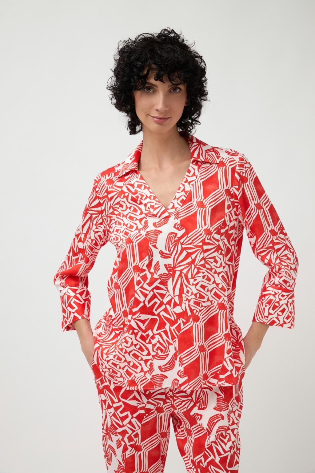 Camisa Bahia con estampado geométrico — Tinta & Bariloche