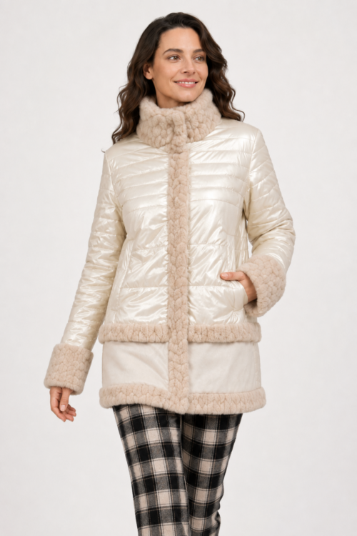 Parka Combinada Casandra Beige