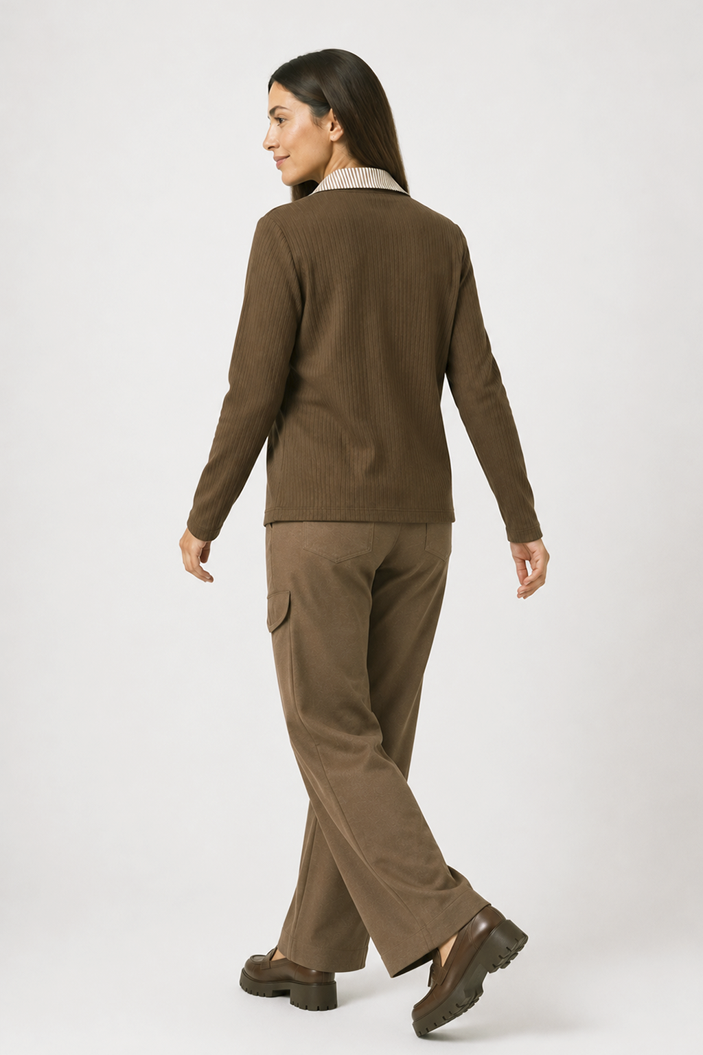 Camisa Chaqueta Sibila Marrón - Imagen 3