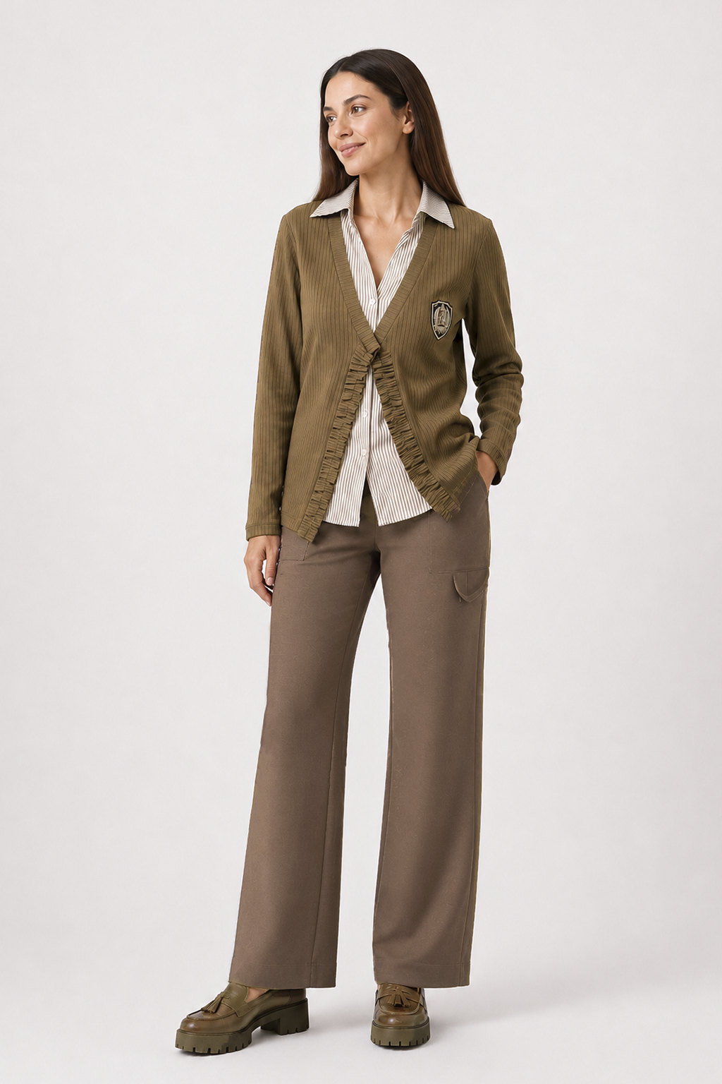 Camisa Chaqueta Sibila Marrón - Imagen 2