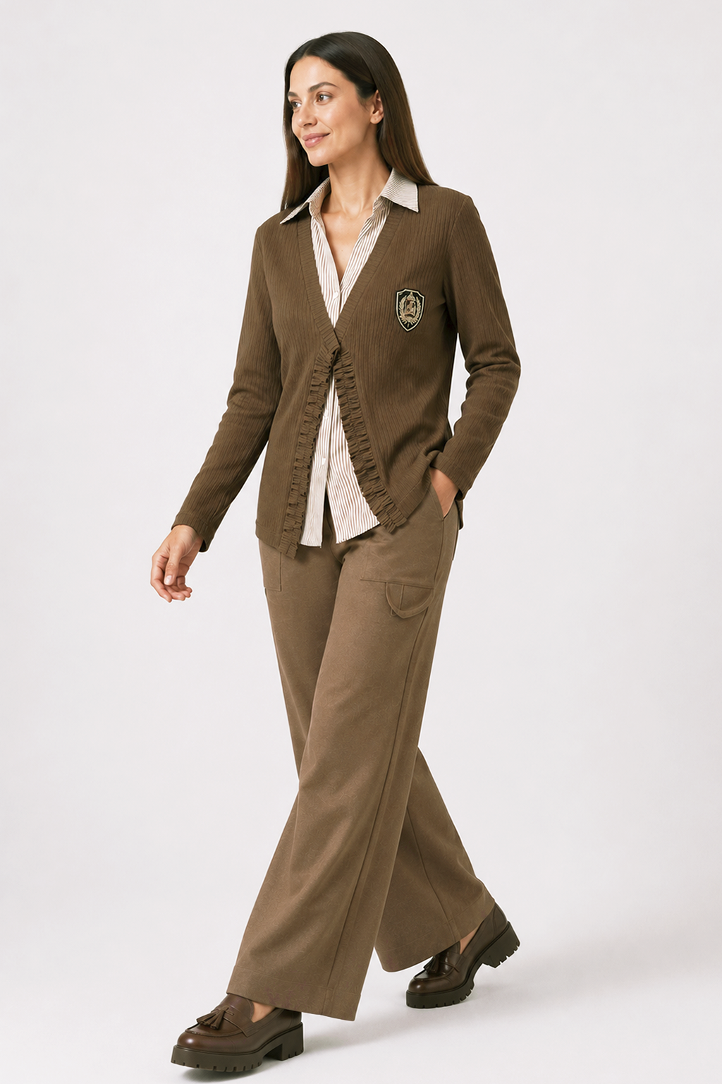 Camisa Chaqueta Sibila Marrón - Imagen 6