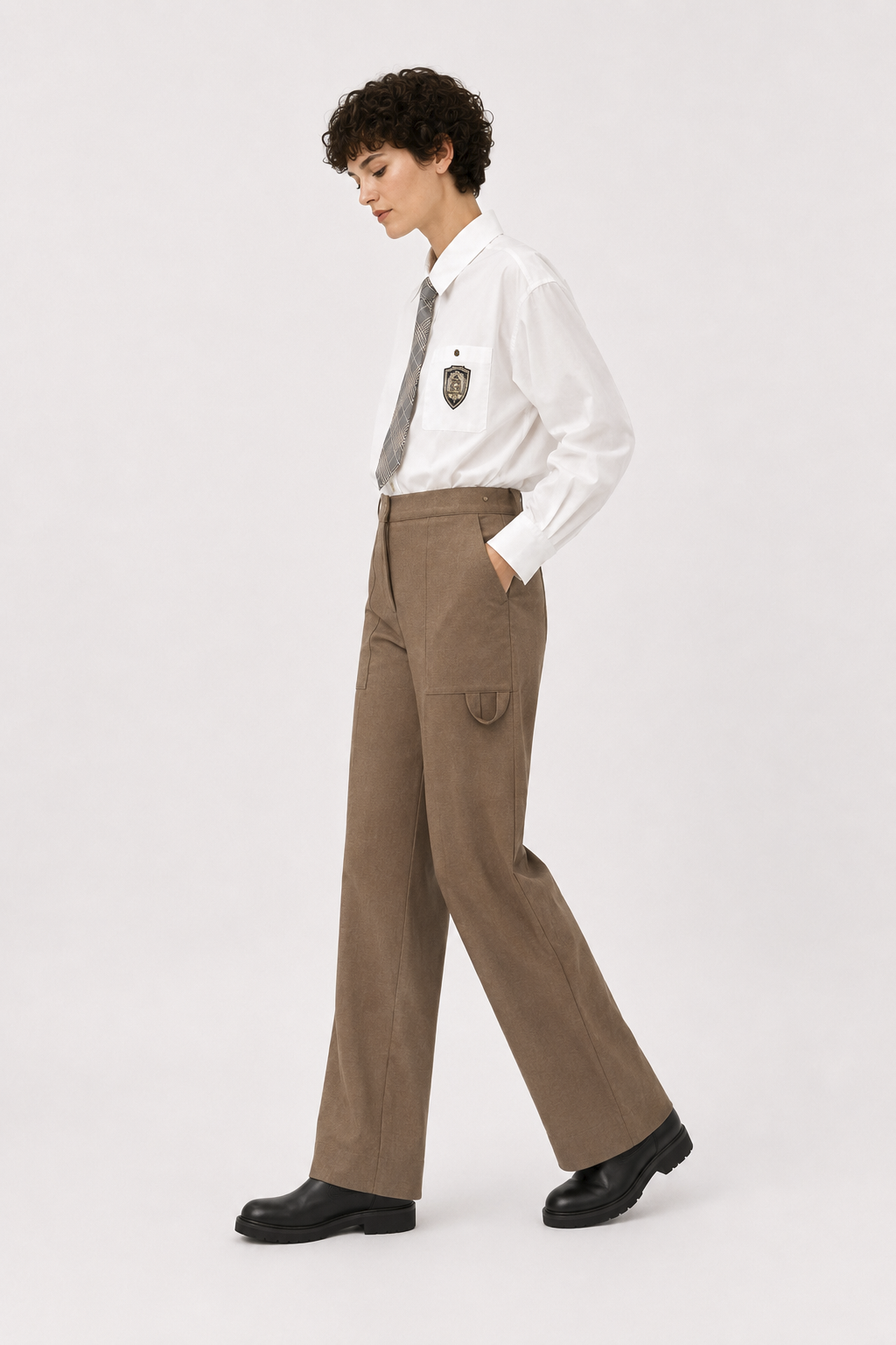 Pantalon Denim Sibila Camel - Imagen 6