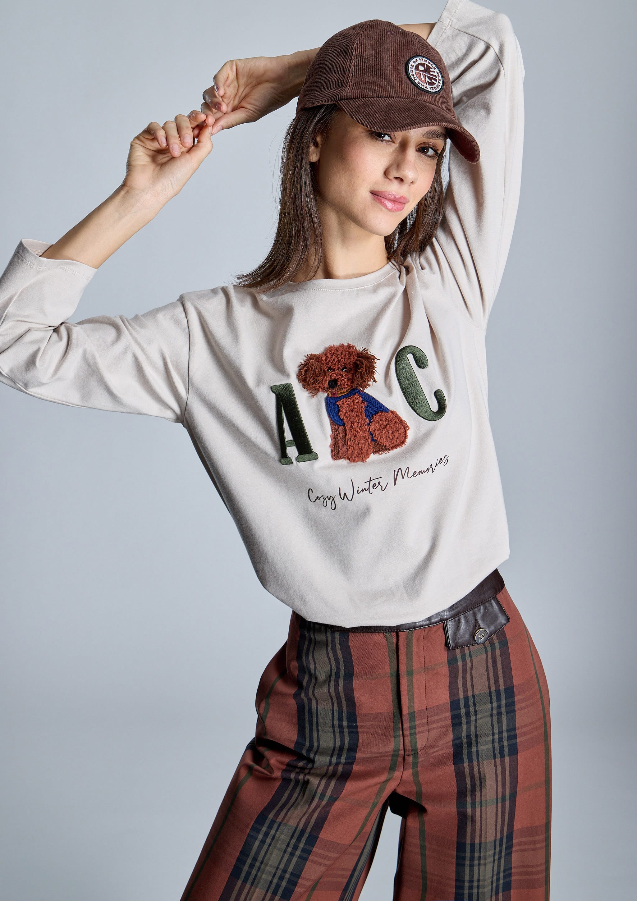 Camiseta beige caniche