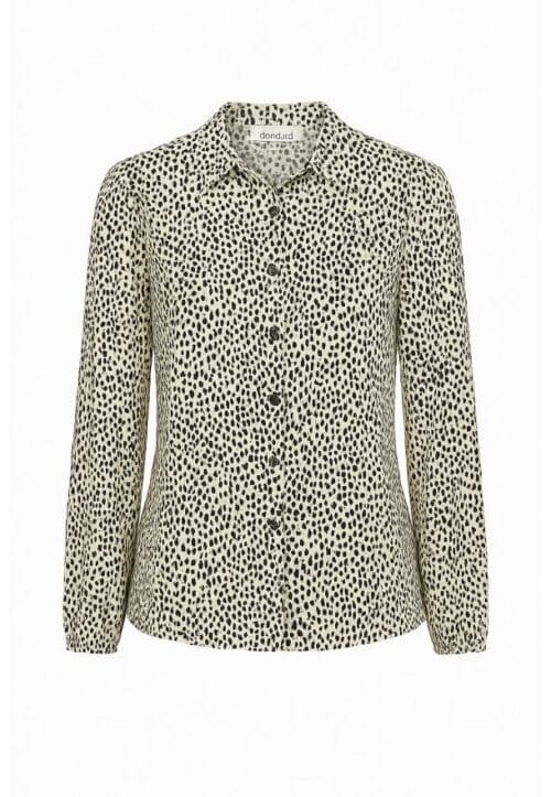 Camisa estampando macha Beige