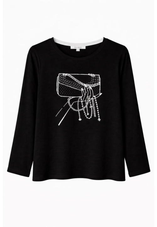 Camiseta mano Negro